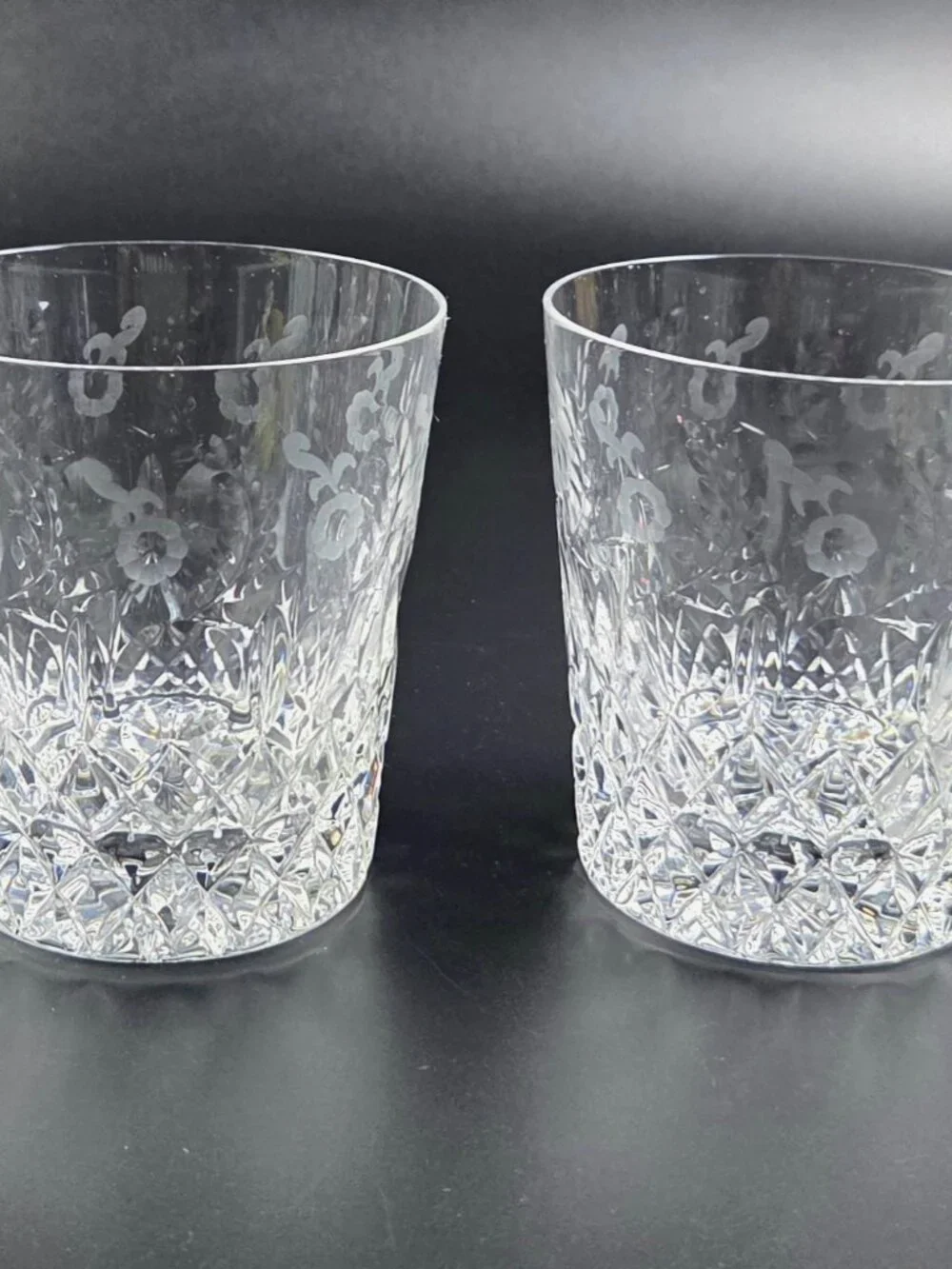 Vintage Rogaska Gallia - Double Old Fashioned Glasses - Set of 2 - Yugoslavia